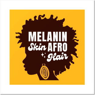 Melanin Skin Afro Hair Posters and Art